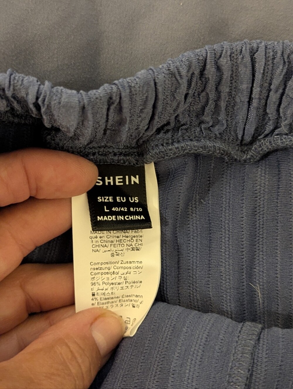 SHEIN Ribbed Slate Blue Skort - Picture 3 of 4